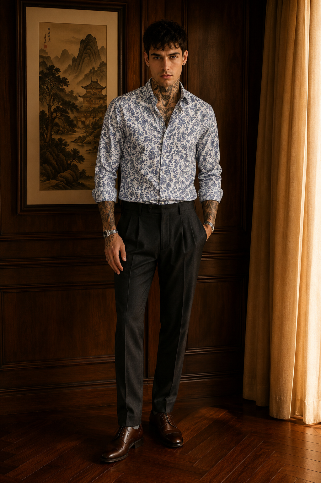 Islewind Floral Premium Linen Shirt