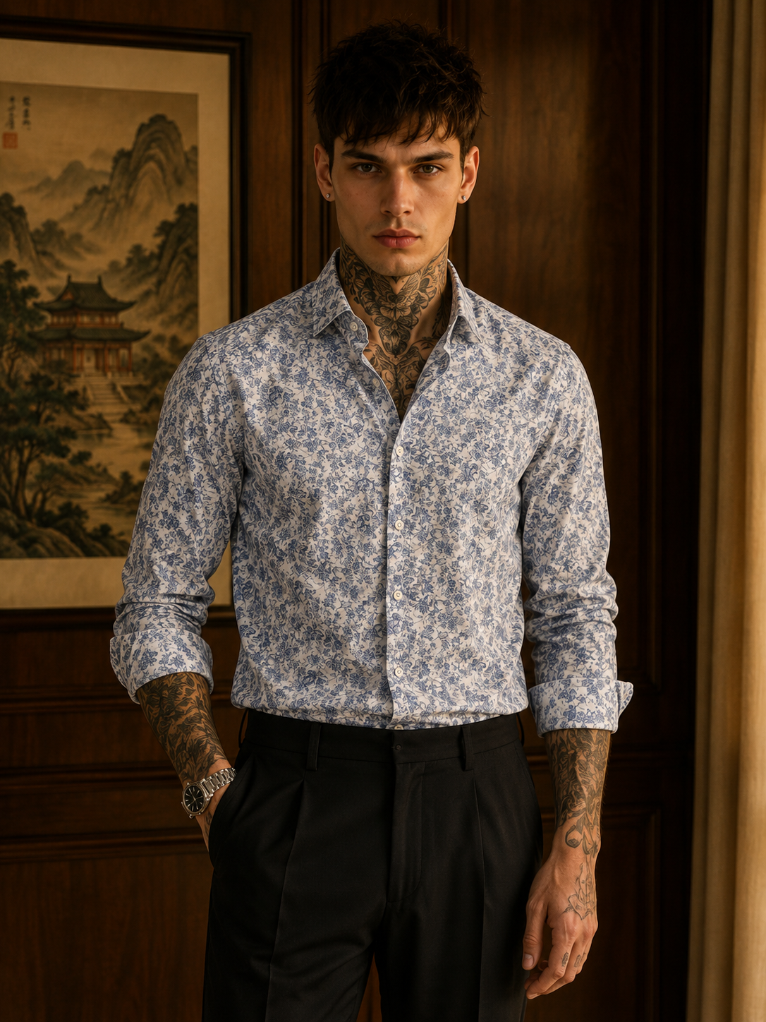 Islewind Floral Premium Linen Shirt