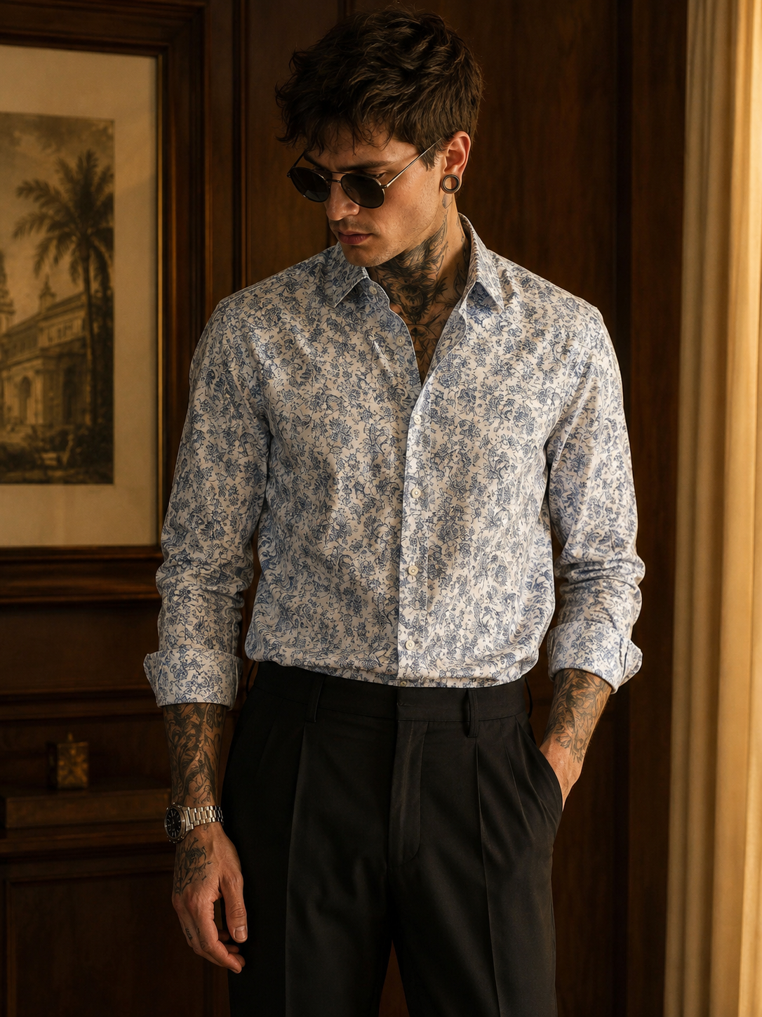 Islewind Floral Premium Linen Shirt