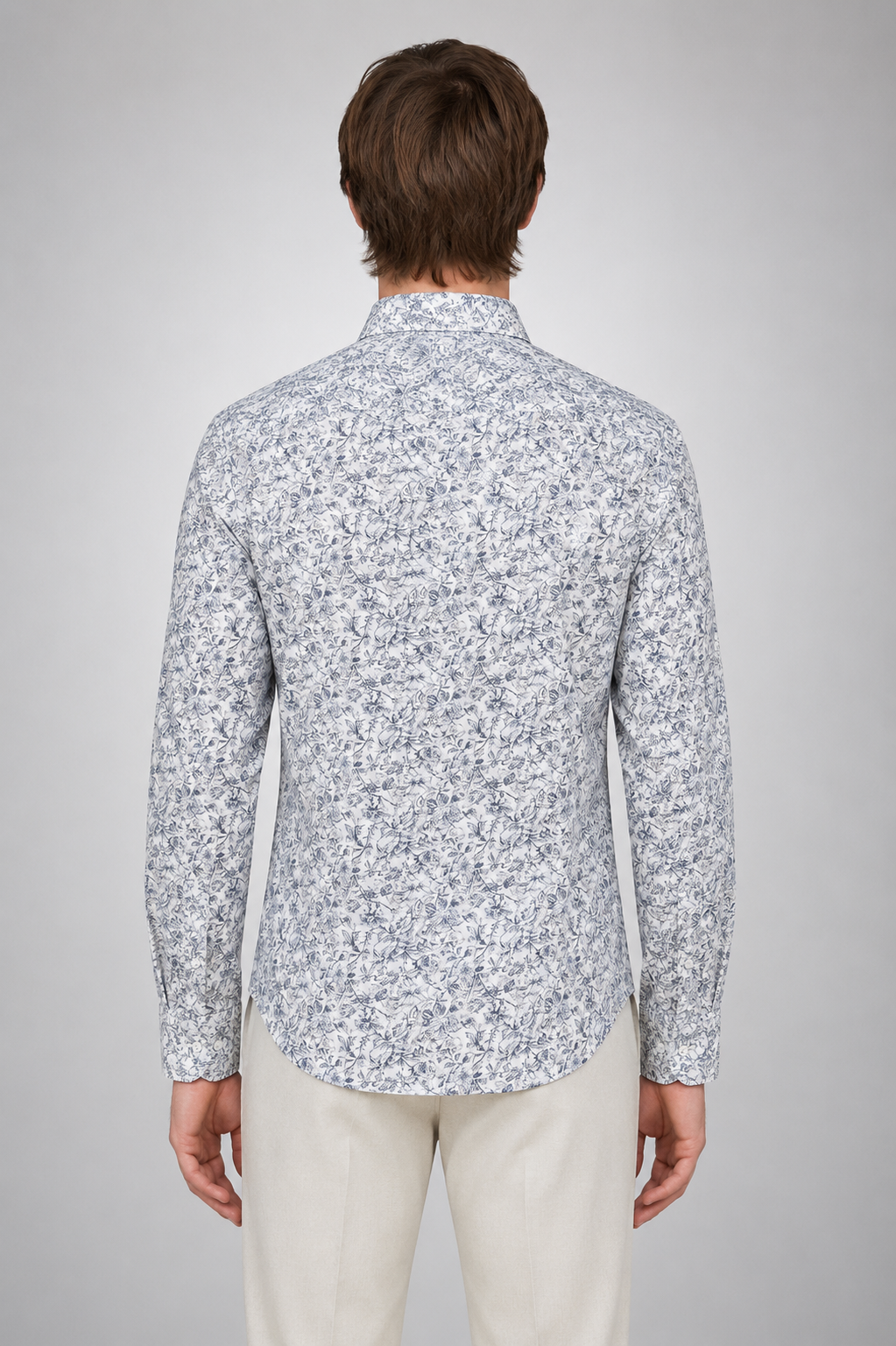 Islewind Azure Floral Linen Shirt