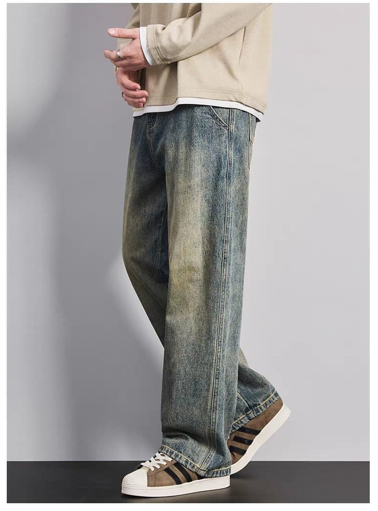 Driftline Vintage Wash Wide-Leg Jeans
