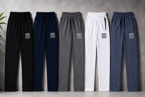 Baggy Track Pants pack of 5 - black, navy, grey, white, blue