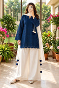 Women's Embroidered Kurti Palazzo Set with Dupatta