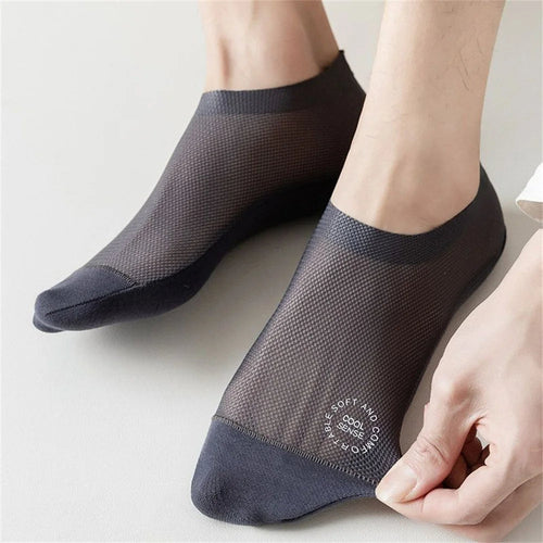 AeroGlide Invisible Mesh No-Slip Socks (6 Pairs)