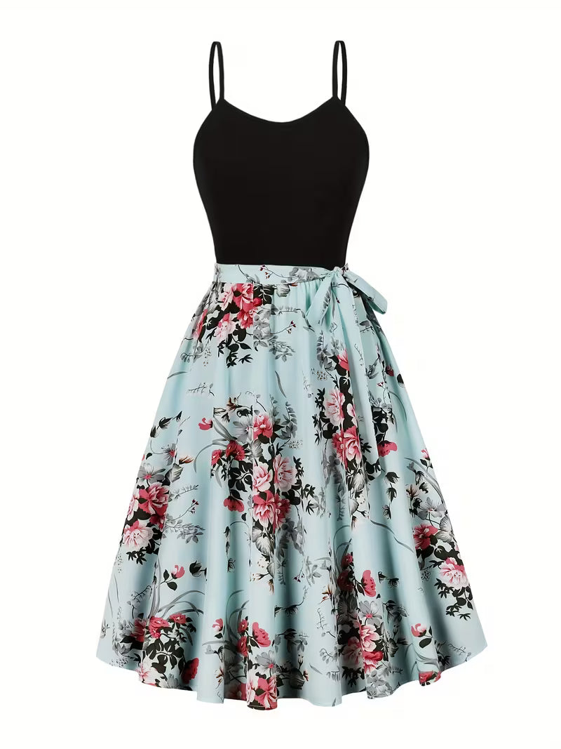 Midnight Bloom 2-Piece Midi Dress Set