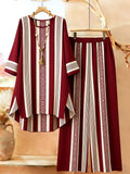 Women's Retro Bohemian Geometric Print Casual Co-Ord Set