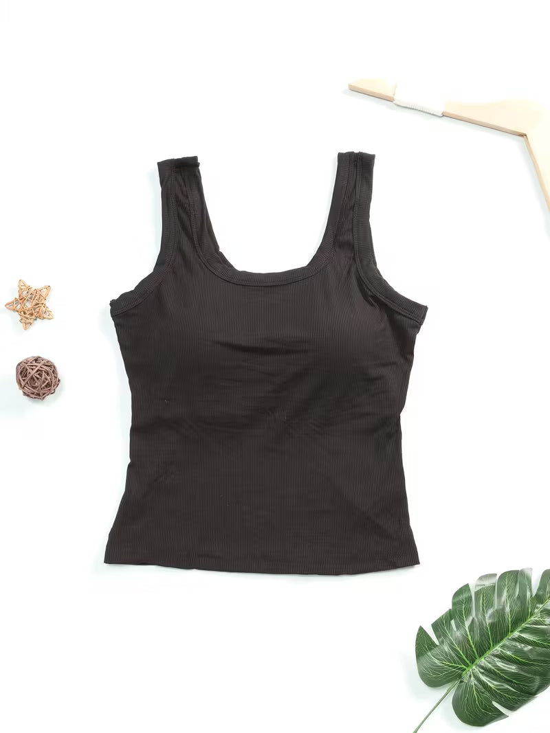 5PC Seamless Padded U-Neck Camisole