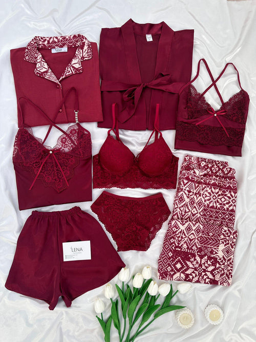 Burgundy Four Seasons Trousseau Set