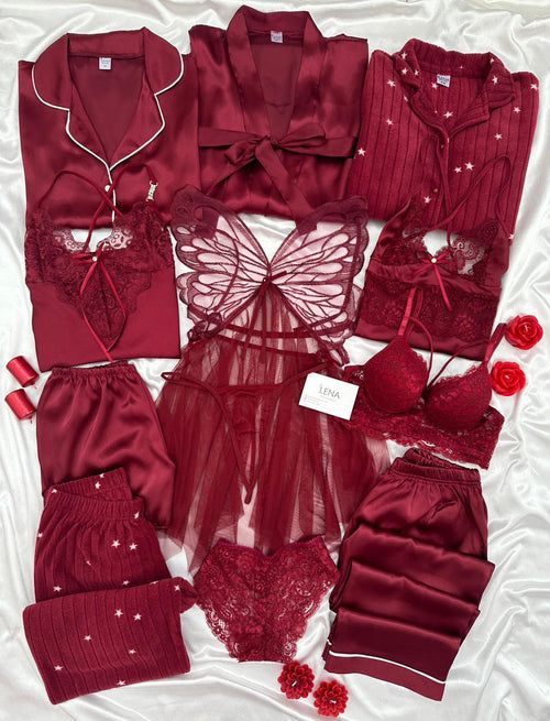 Burgundy Masterpiece Trousseau Set