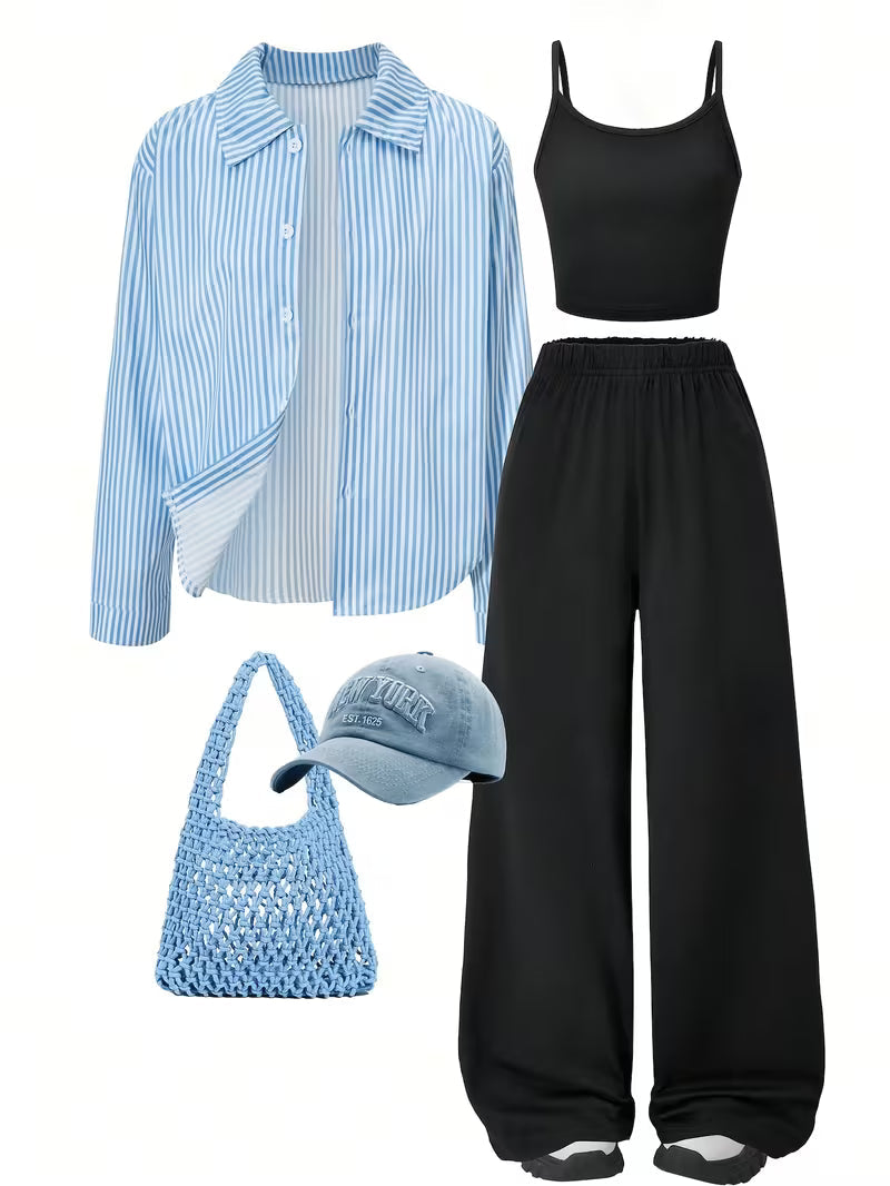 Skyline Striped 3-Piece Co-Ord Set