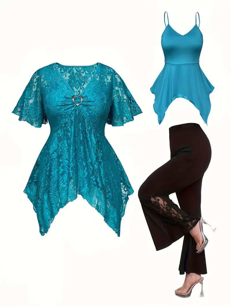Women's Lace Tunic &amp; Pants Set