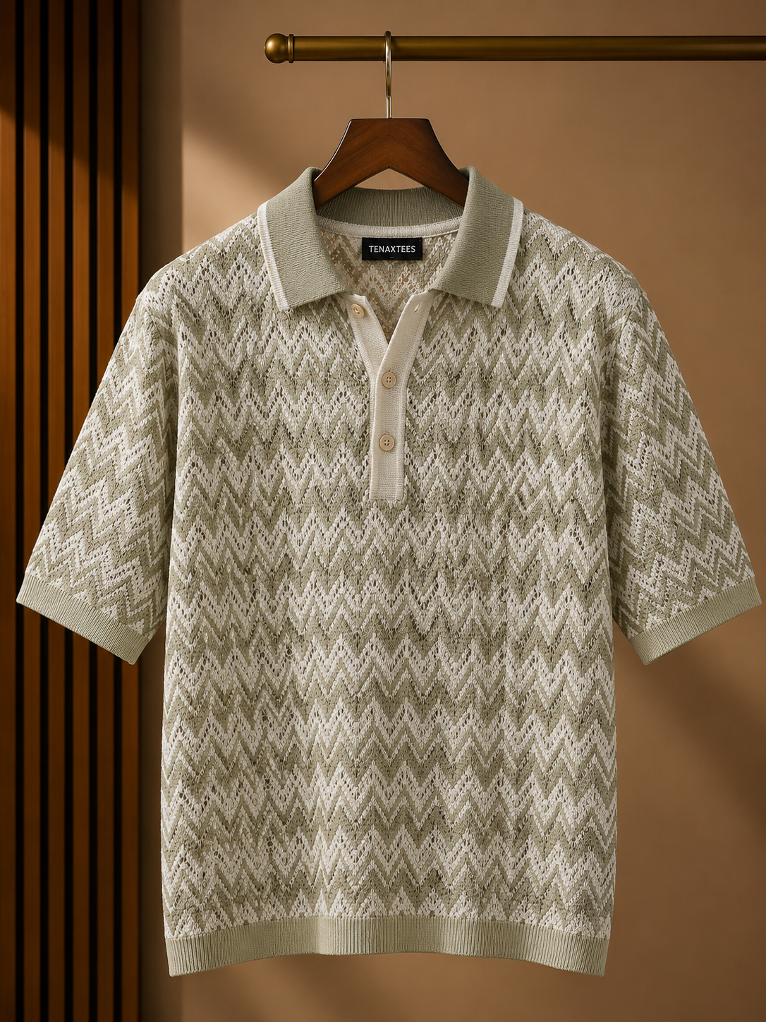Corsa Sage Textured Knit Polo