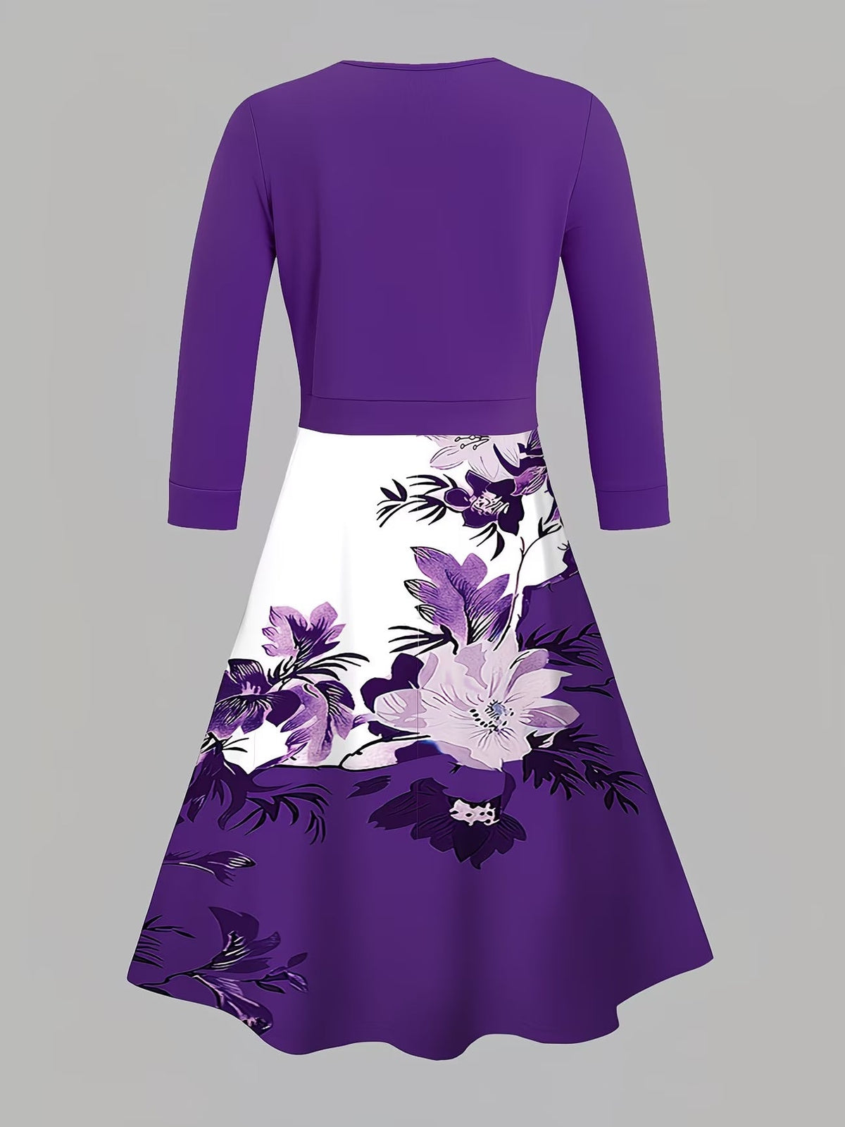Blooming Grace Women's Floral Tie-Waist Dress with Matching Cardigan