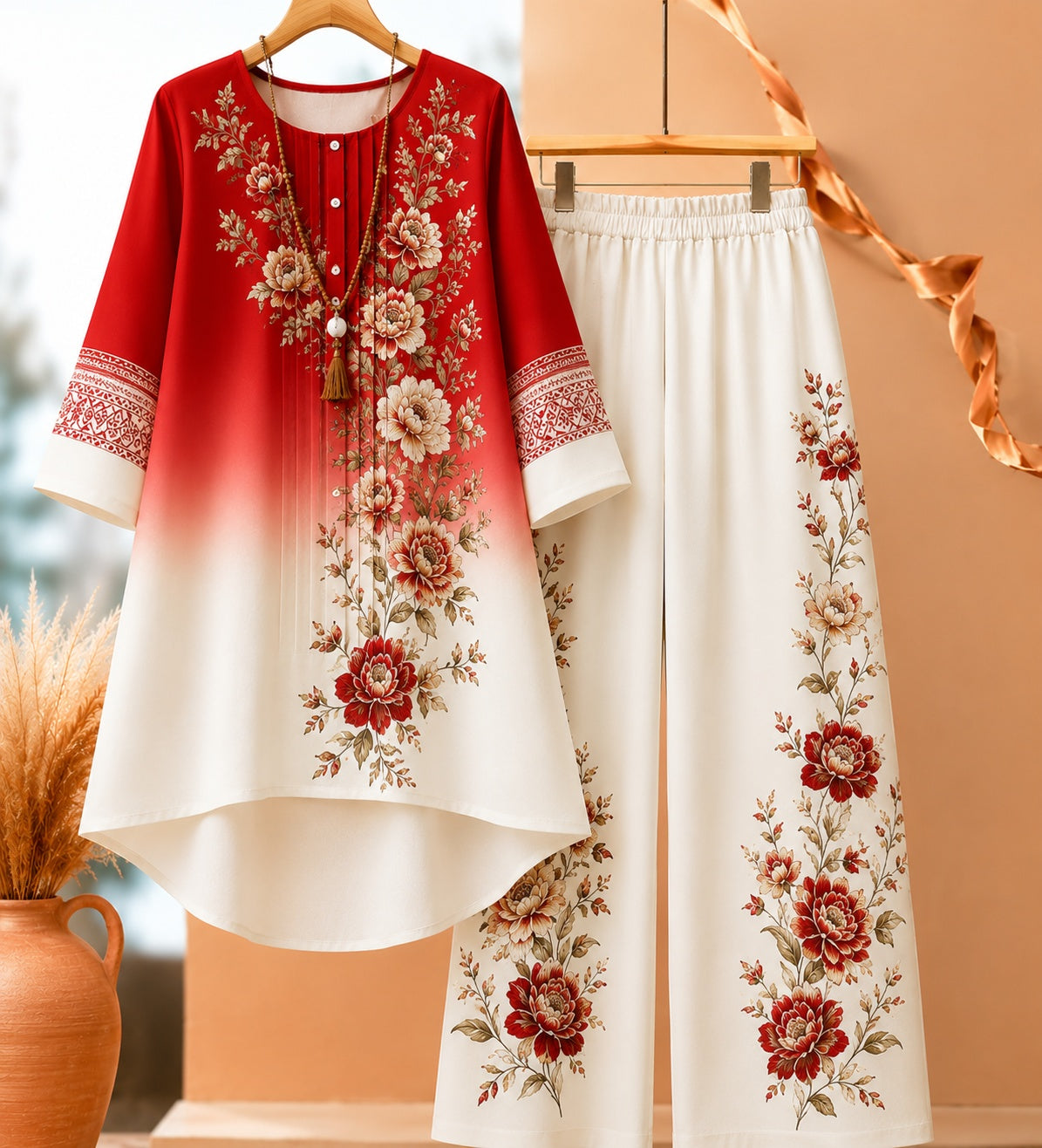 Crimson Rose Co-ord Set