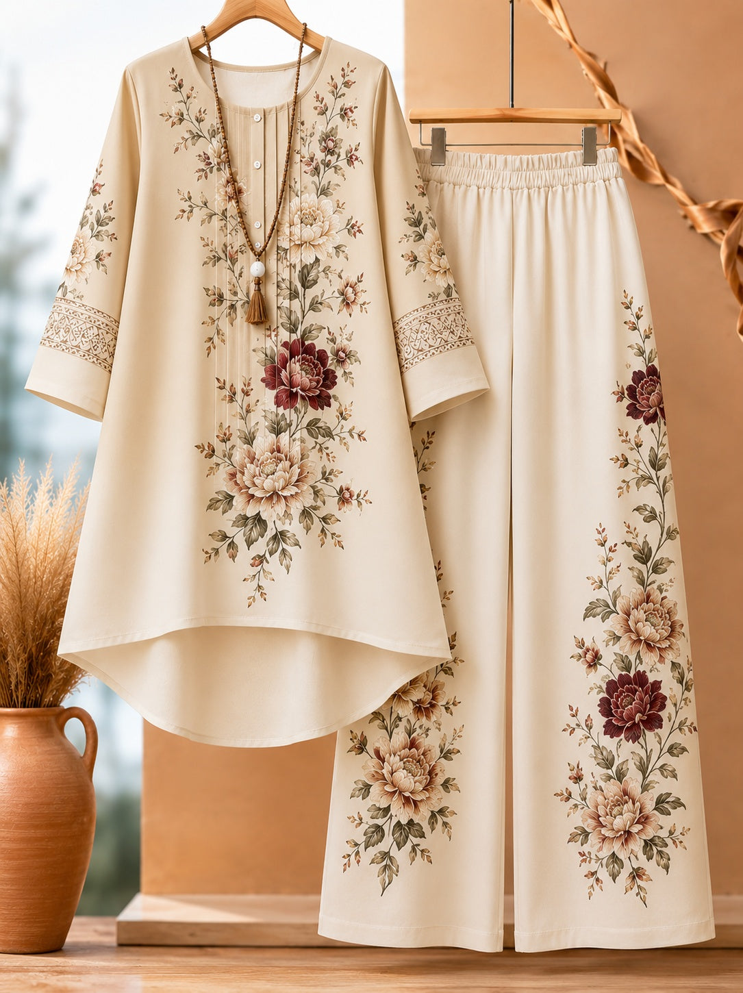 Cream Rosette Co-ord Set