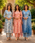 Premium Floral Elegance Women's Kurta Set | Pack of 3