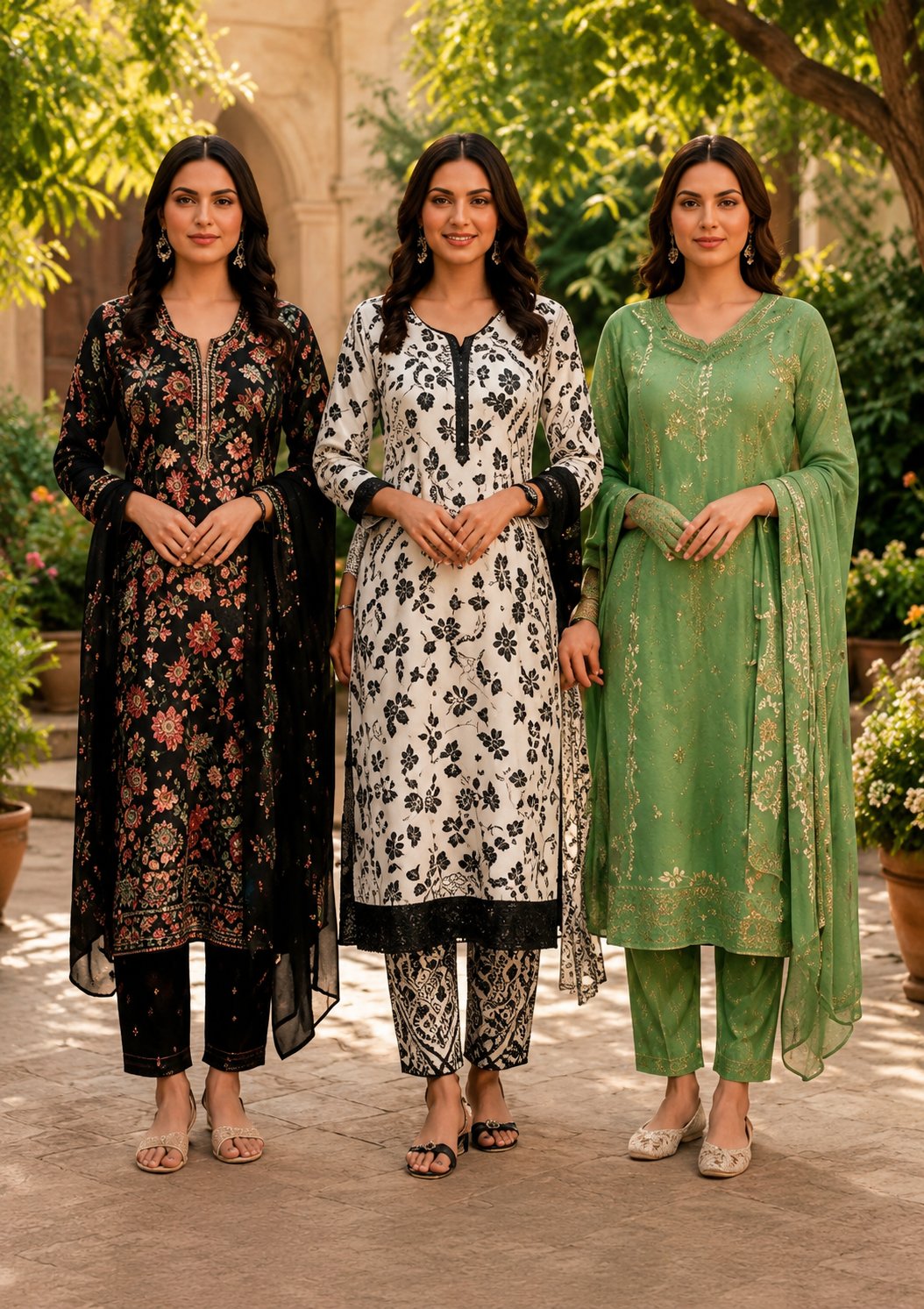Premium Floral Elegance Women's Kurta Set | Pack of 3
