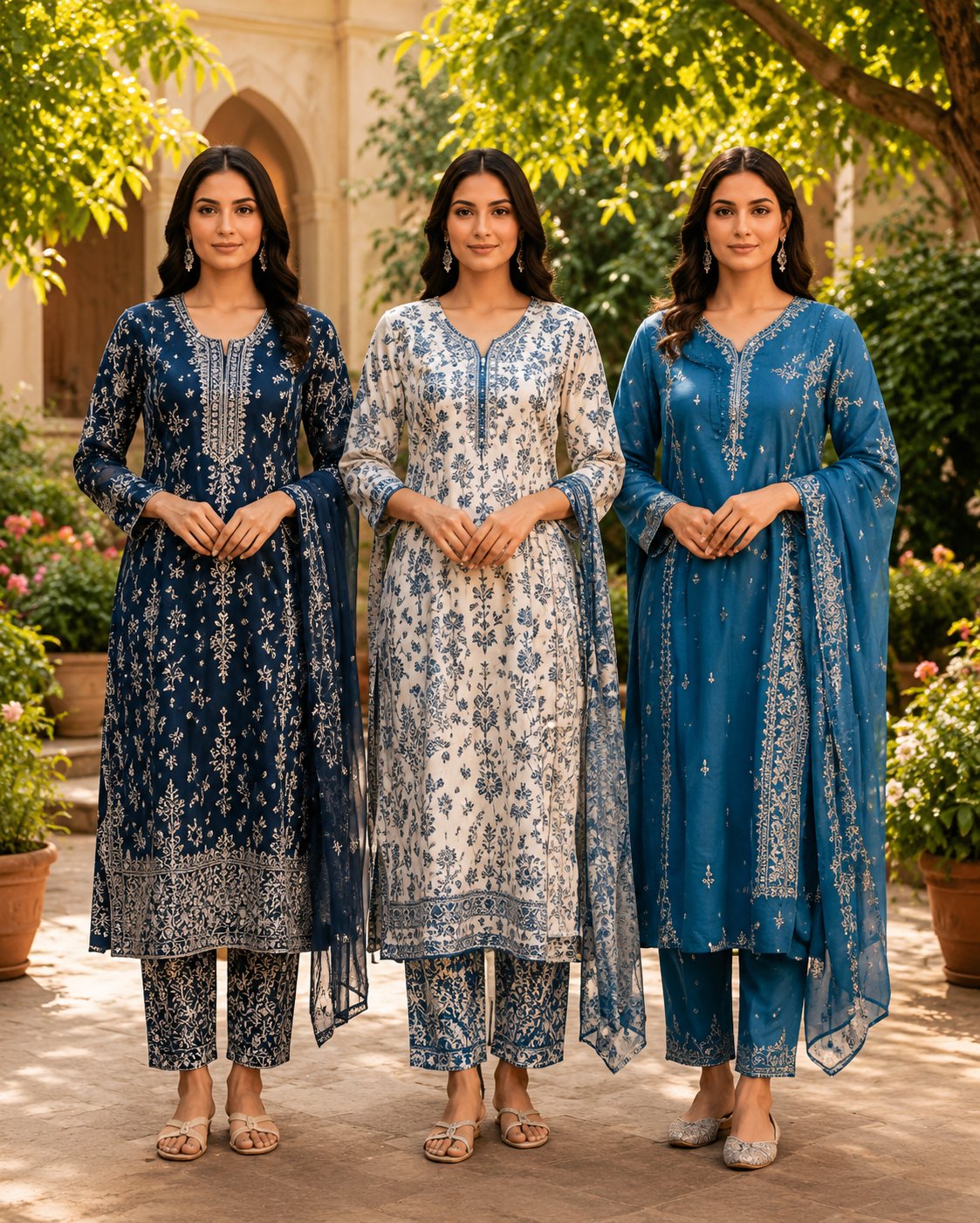 Premium Floral Elegance Women's Kurta Set | Pack of 3