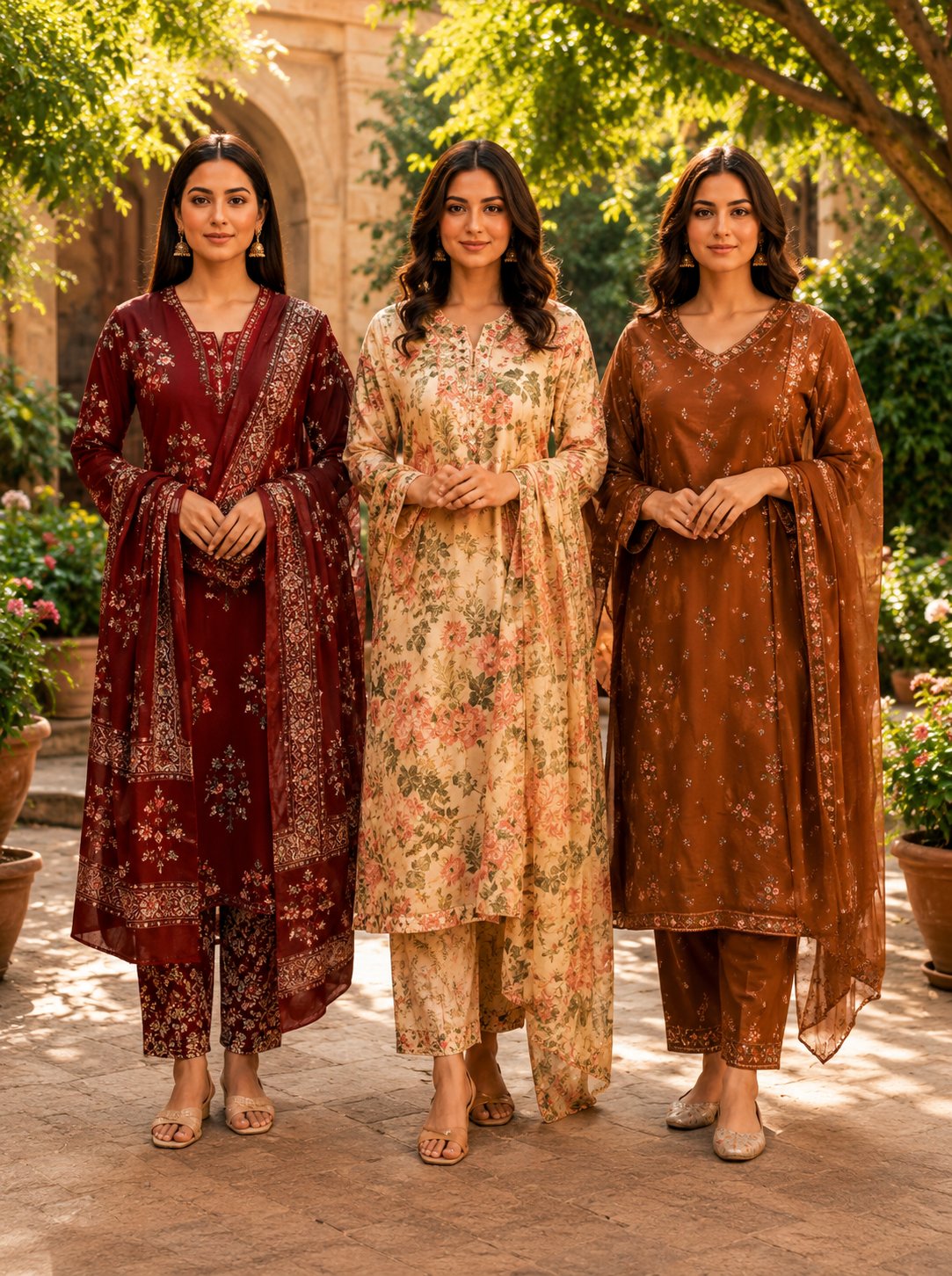 Premium Floral Elegance Women's Kurta Set | Pack of 3