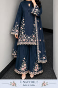 Floral Lace Work Kurta, Palazzo &amp; Dupatta