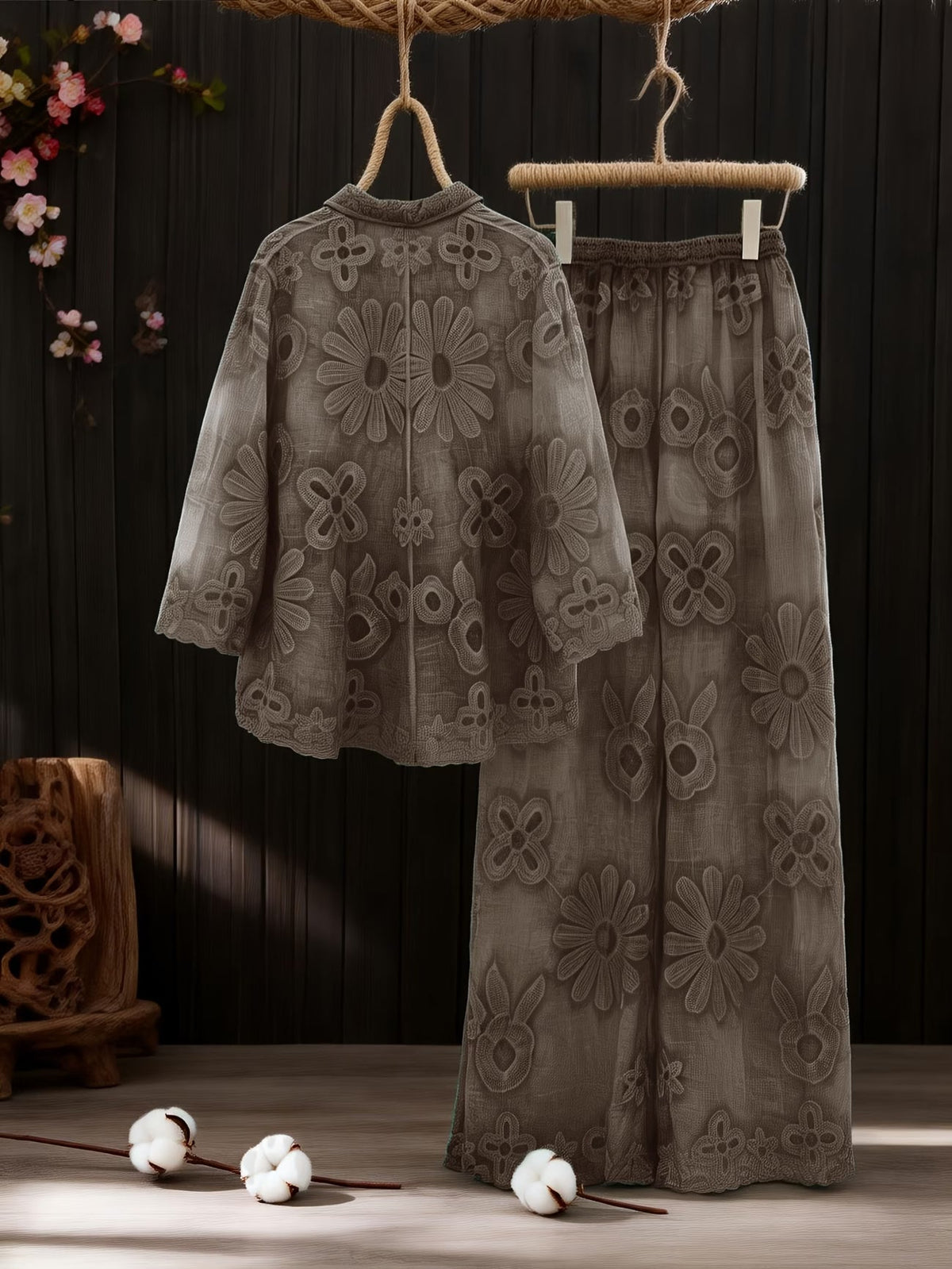 Women's Floral Printed Shirt Pant Set