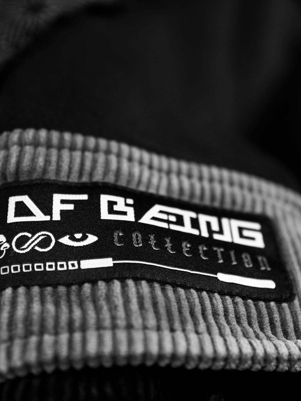 GEOMETRY OF BEING ✦ Black/Gray ✦ Corduroy Flow Joggers