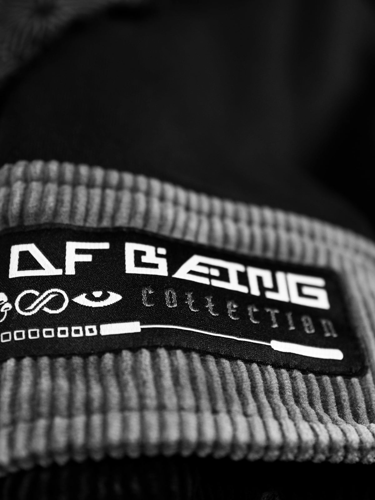 GEOMETRY OF BEING ✦ Black/Gray ✦ Corduroy Flow Joggers