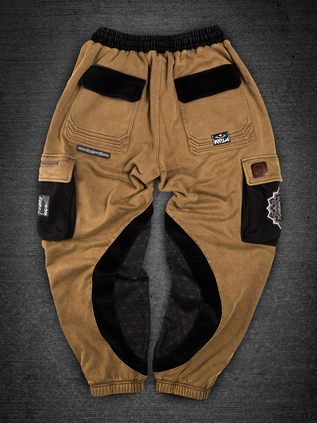MOKSHA मोक्ष ✦ Tan/Black ✦ Corduroy Flow Joggers