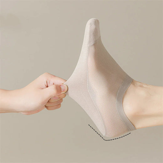 AeroGlide Invisible Mesh No-Slip Socks (6 Pairs)