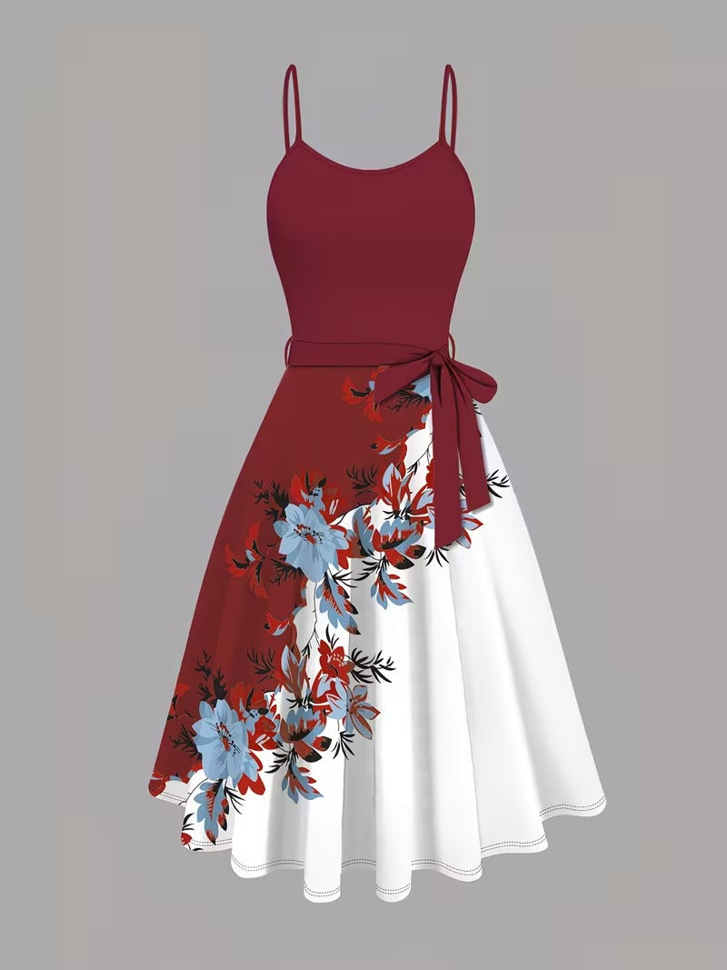 Midnight Bloom 2-Piece Midi Dress Set