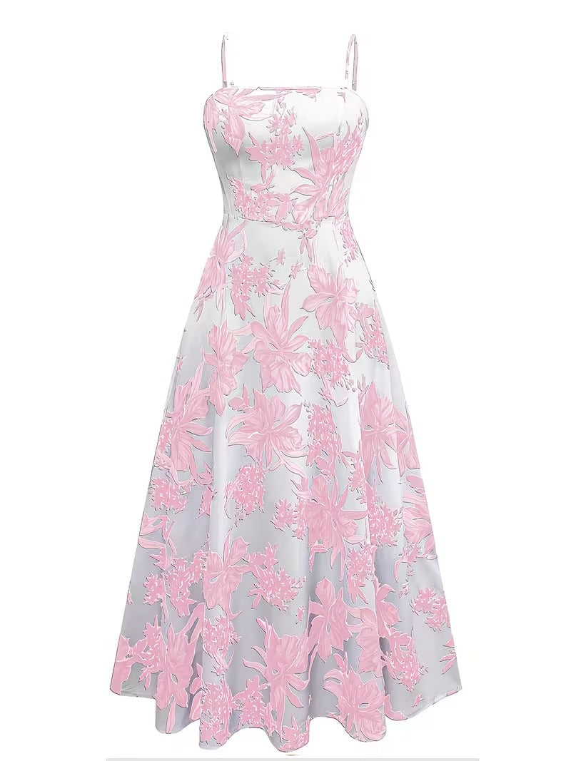 Midnight Bloom 2-Piece Midi Dress Set