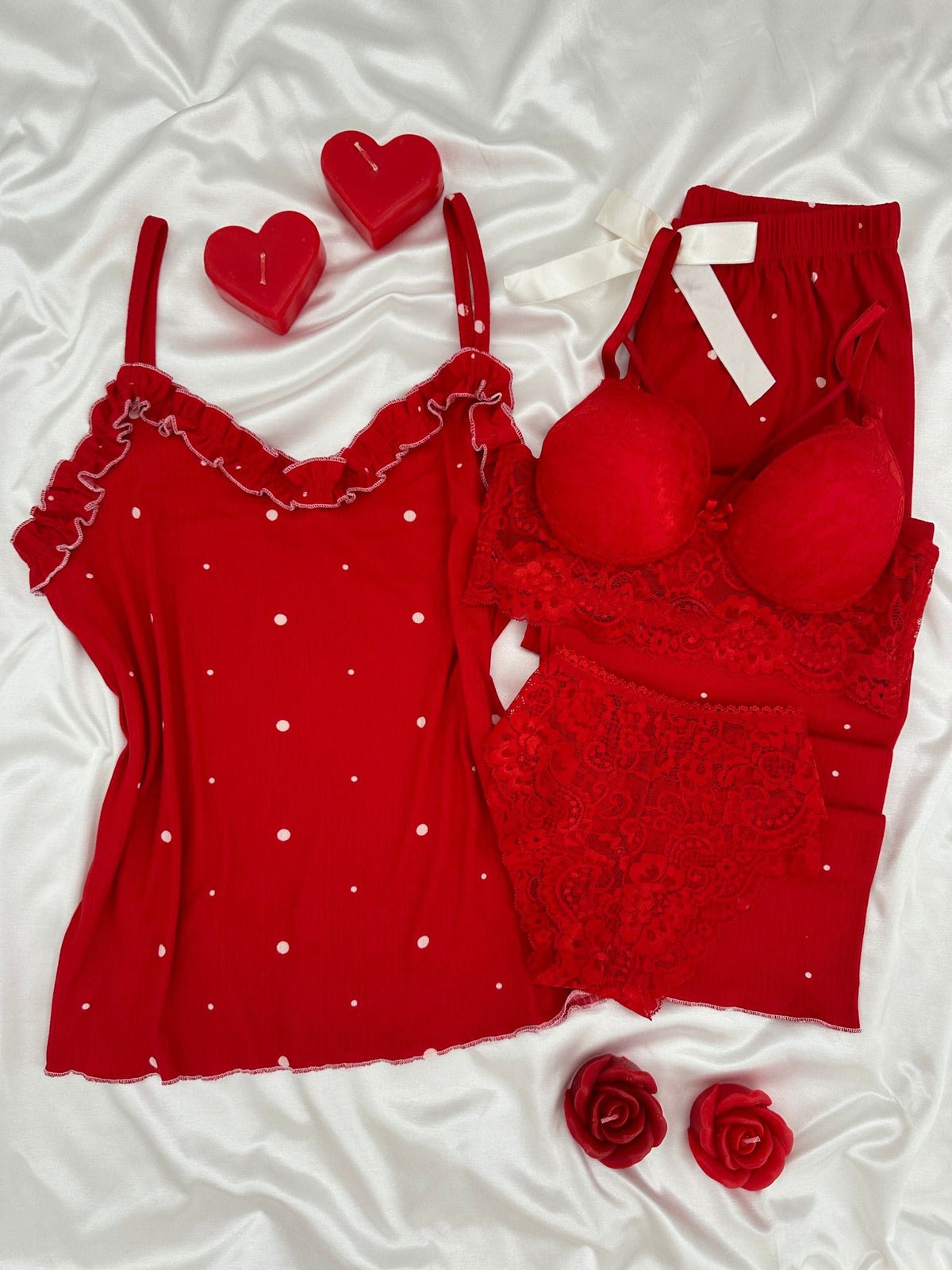 Red Polka Dot Pajama Set