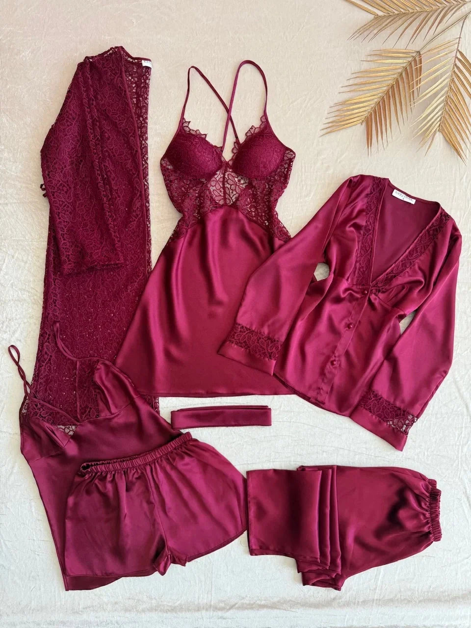 Luxe Satin Lace Nightwear Set for Women – Soft &amp; Elegant Sleepwear