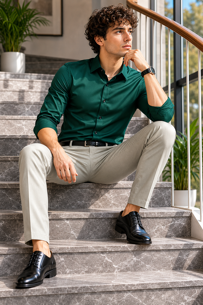 Hunter Green Classic Soft-Touch Shirt