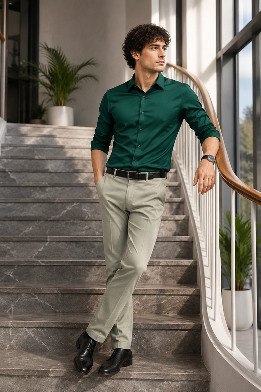 Hunter Green Classic Soft-Touch Shirt